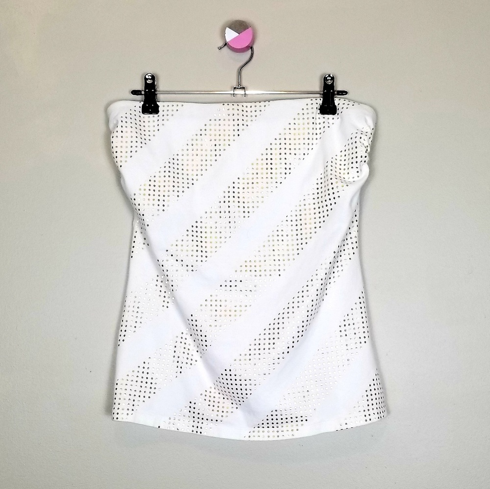 Express Basic Tube Top with Gold Dots